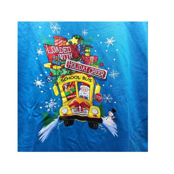 Lot of 5 Santa Bus Christmas Loaded With Holiday Cheer Adult Holiday Shirts - Picture 2 of 2